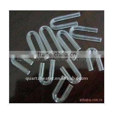 U Bent Thin Diameter Clear/Transparent Fused Quartz Glass Tube