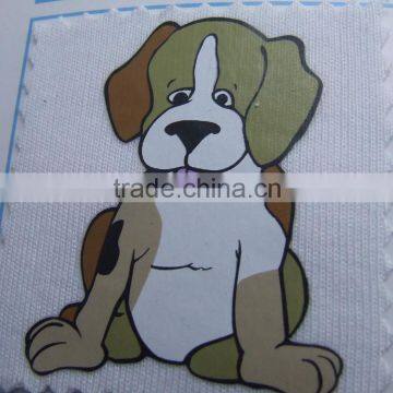 cartoon dog animal heat transfer labels