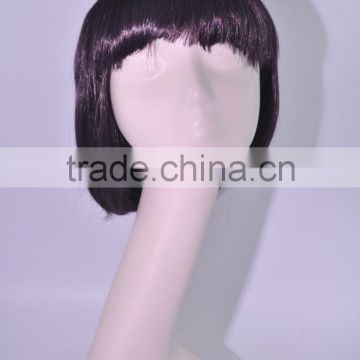 A026 short bob wigs violet black synthetic hair party wigs in stock