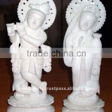 White Marble Radha Krishna