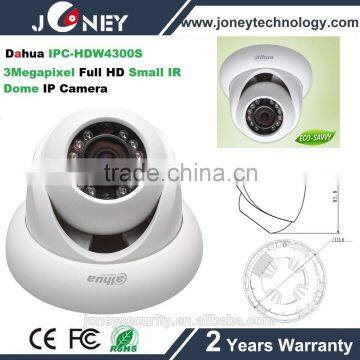 3Megapixel Full HD Camera Small IR Dome POE Dahua IP Camera ipc hdw4300s