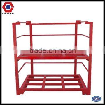 Red stacking good sale metallic warehouse tire rack for sale