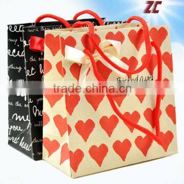 2013 Fashion Hot Sale Paper Gift Bag with Handle /Ladie Paper Bag Factory Direct Sale