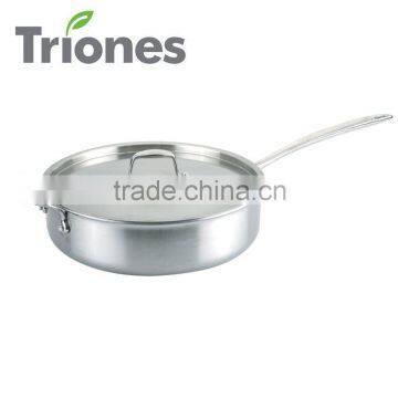 3-PLY S/S Stainless Steel Aluminum Saute pan