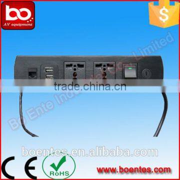 Office Desktop/Wall Mount Partition Power Socket for Universal Power Outlet with 2* USB Charger and 1*RJ45