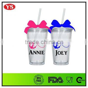 high quality double wall acrylic tumbler gift 16 oz