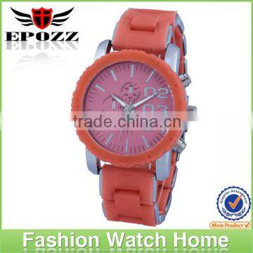 Newest Fashion Silicone Ladies Analog Orange Watch