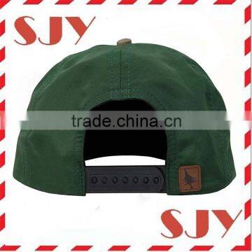 Small Quantity Order Custom 5 Panel Snapback Hat With Leather Patch photo-2