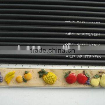 2015 Promtional Office Supply Printed Black Wood Pencil With Eraser for Advertising photo-6