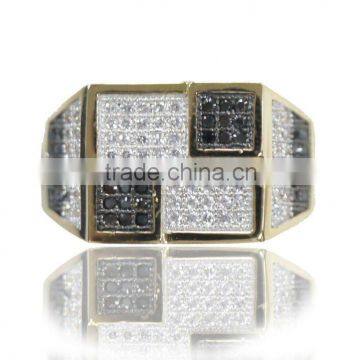 925 sterling silver handsome men ring with cz QR382