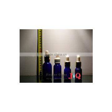 2016 High Quality Hot Sale Cobalt/Blue Essential Oil Bottle With Dropper Essential Balm