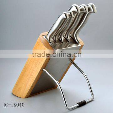 6PCS exclusive line knife set with wooden block