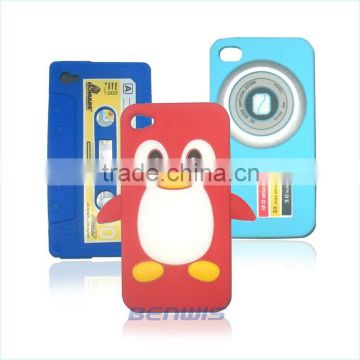 New design creative silicone case for iphone 4