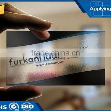 Professional customized size transparent business card with free design