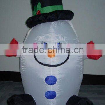 Inflatable Christmas decoration cute snowman with red hand