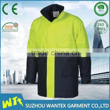 100% polyester waterproof working winter men jacket with pu coating