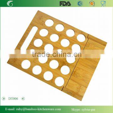 DT006/Bamboo Wood Spice and Peper Shakers Rack Wall Stand Holder Easy Caring photo-3