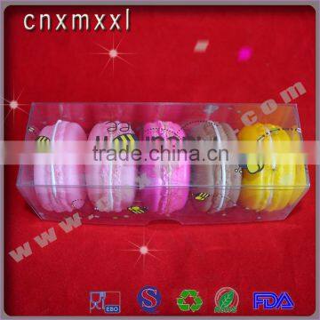 macaron printed plastic box