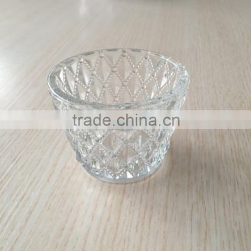 Anhui Glassware Factory Supply Clear Glass Candle Vase