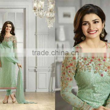 Prachi Desai Resham Work Churidar Designer Suit/Buy designer salwar kameez online