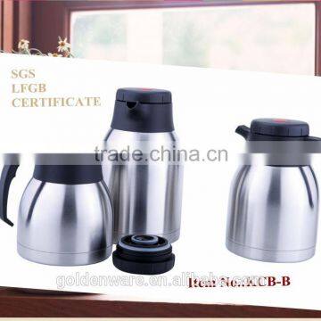 Double wall stainless steel coffee pot vacuum thermos