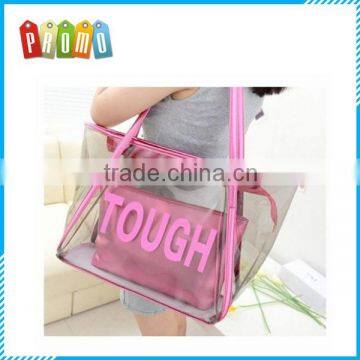 Customized hot fashion transparent beach bag