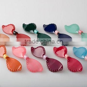 Wholesale plastic barrettes multicolor french barrette hair accessories solid color bowknot hair barrette