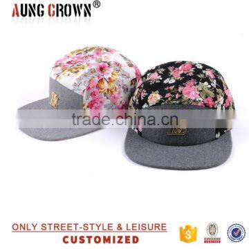 high quality floral 5 panel hat
