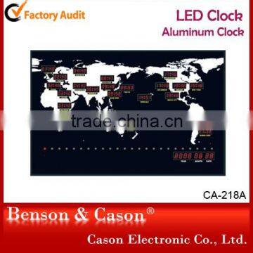 Cason LED World Time Digital Clock For Hotel Decoration