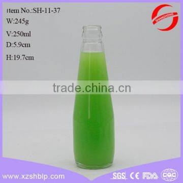 factory supply glass juice bottles with metal lid wholesale