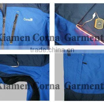 Men Yellow Ski Jacket With LED Light in Sleeve photo-6