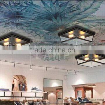 Manufature American Minimalist Bedroom Ceiling Retro Industrial Wind Corridor Balcony Porch Lights Iron Staircase Ceiling Lamp photo-4