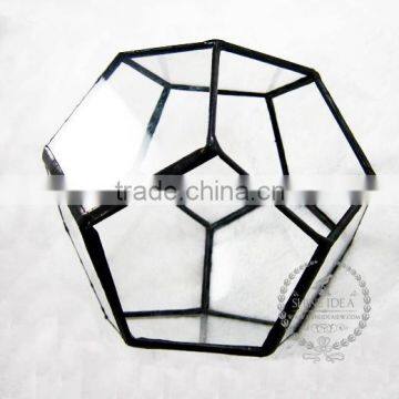 11*11*9cm Geometric 12 Face Cutting Glass Terrarium Flower Arrangement Air Plant Planter Greenhouse Home Decoration 0100011