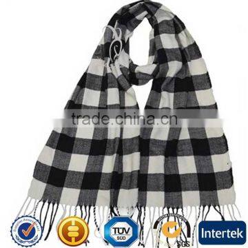 Woven Cashmere Checked Top Super Soft Cashmere Scarf