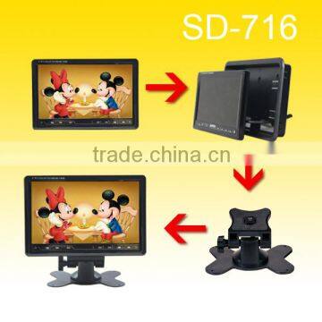 Guangzhou Factory Stand Alone 7 Inch Car LCD TV Monitor With USB photo-4