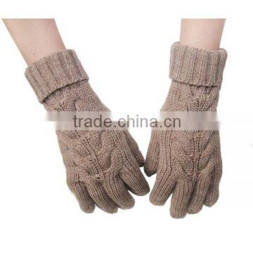 winter warm criss cross knitted gloves