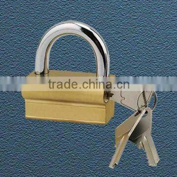 entasis-type brass padlock