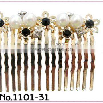 Hot sale!!! fashion girl hair combs with flowers