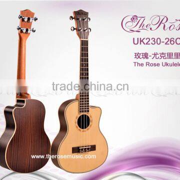 Cut-away all sapele plywood mahogany neck fingerboard rosewood tenor ukulele