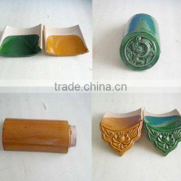 green, yellow grey glazed roofing materials for chinese antique style buildings