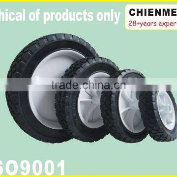 3.5" Small Ruled/ DIAMOND Pattern Plastic Wheel/pneumatic Wheel/Rubber Wheelbarrow Wheel photo-4