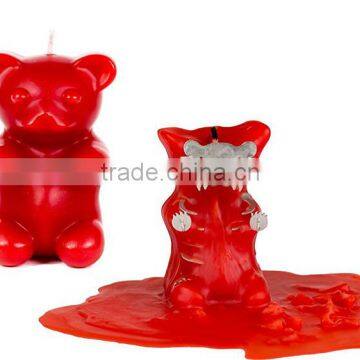 customized yellow color home decorative shaped Bear Candle