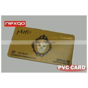 CMYK Printed Gold Hot Foil Stamping Membership Card PVC VIP Card
