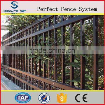 durable Black Spear Top ornamental fence / Tubular Fence welded wire fence