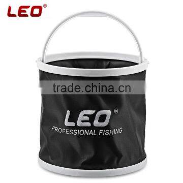 LEO Foldable Portable Canvas Fishing Pail Bucket Folding Outdoor Equipment Fishing Bucket Fishing Equipment 3 Colors photo-2