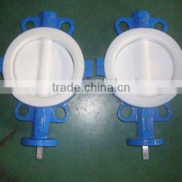 Full PTFE Coated Butterfly Valve-Cast Iron body