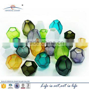 New Design mosaic Multifaceted mini small glass vase