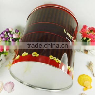 Round Large Popcorn Tin Storage Bucket photo-4