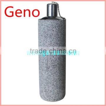 cylinder shape grey color the oil-burning lamps sandstone lamp home decoration