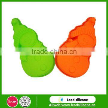 Food-grade Colorful Snowman Shape Silicone Cake Mold/silicone Chocolate Mold photo-2